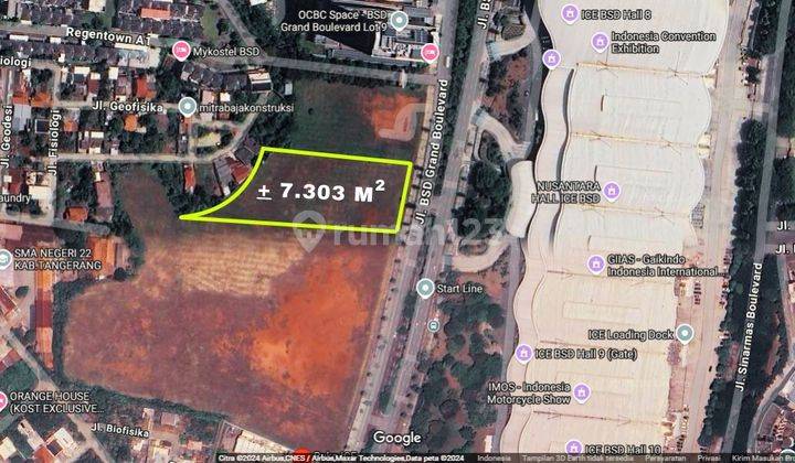 Dijual Kavling Komersil Siap Bangun Depan Ice Bsd City 1