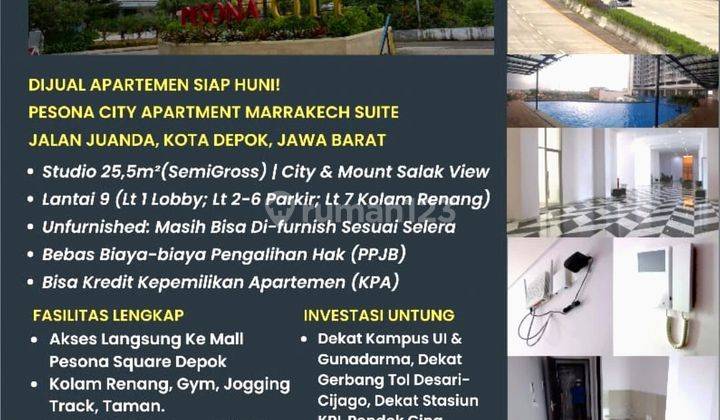 Jual Apartemen Pesona City Depok Studio Unfurnished 856ef7 1