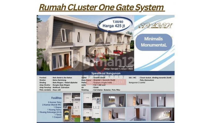 Rumah Cluster Konsep Mezzanine di Sragen 2