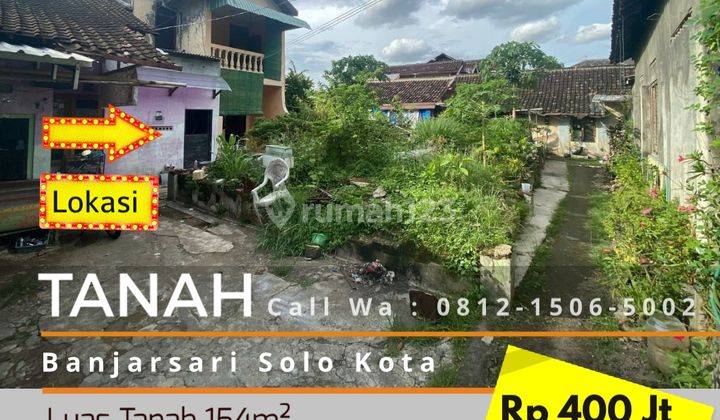 Tanah Ideal 154m2 Cocok Utk Kost Di Solo Kota 1