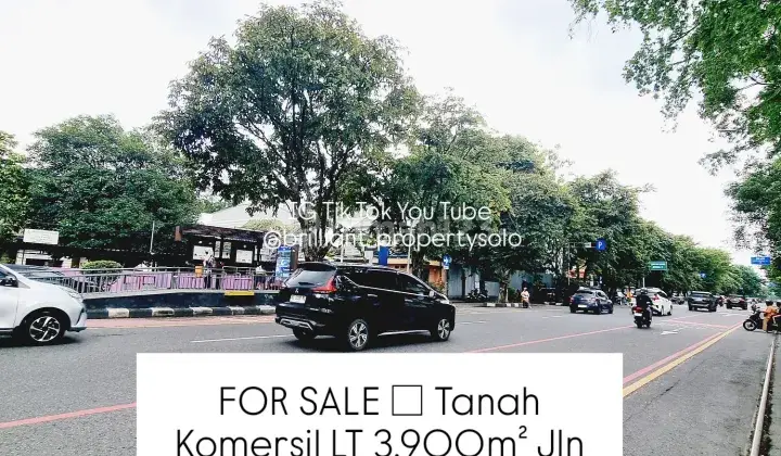 Tanah Komersil 3.950m2 Jln Raya Slamet Riyadi Solo  1