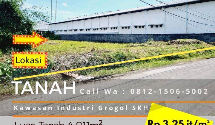 Tanah Strategis 4.011 M2 Di Kawasan Industri Grogol Skh 1