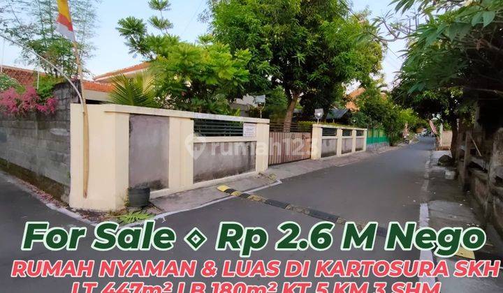 Rumah Nyaman & Luas 447m² Di Kartosura Skh 1