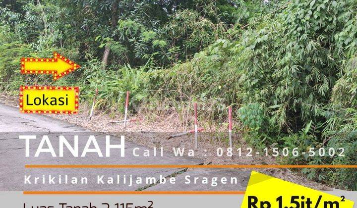 Tanah Pekarangan 2.115m2 Kalijambe Sragen. 1