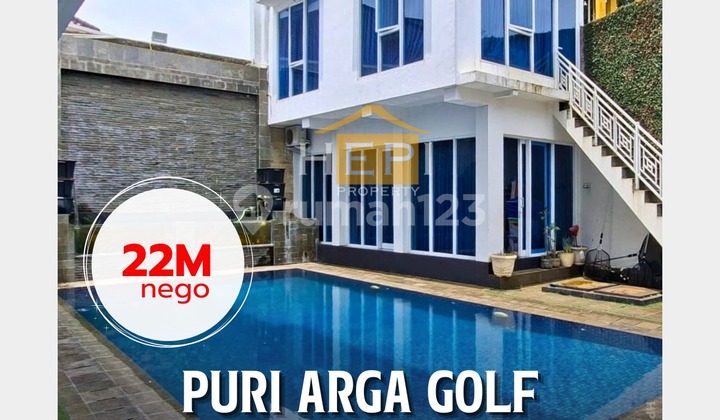 Rumah Mewah Ada Kolam Renang di Puri Arga Golf Semarang 1