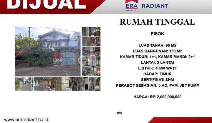 Rumah di Pisok Sektor 5 Bintaro Jaya Tangerang Selatan  2