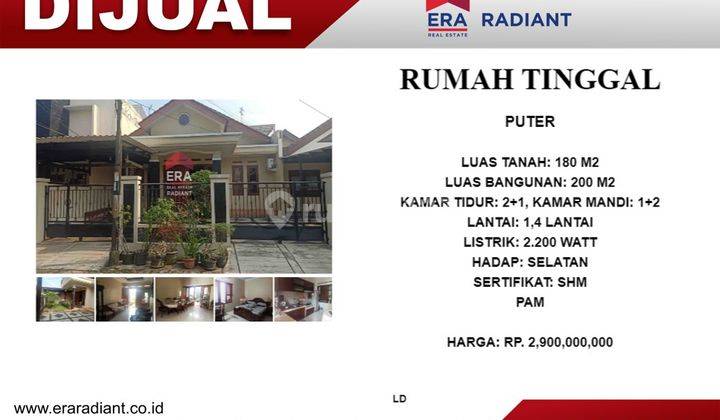 Rumah di Puter Sektor 5 Bintaro Jaya Tangerang Selatan  1