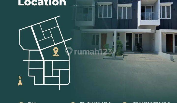 Rumah Dijual Tipe 2 Lantai Di Ceger Taman Mini Jakarta Timur Dekat Gerbang Tol 2