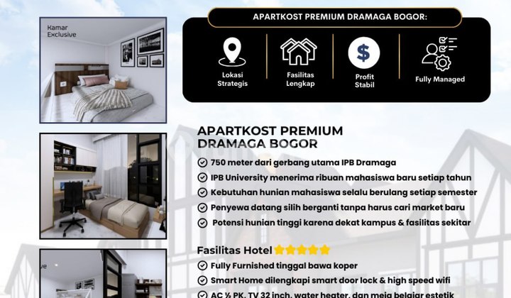 Apartkost Syariah Full Furnish di Dramaga Bogor Dekat Kampus Ipb
