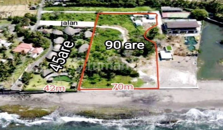 FREEHOLD ABSOLUTE BEACHFRONT LAND WITH SUNSET VIEW IN CEMAGI - 90 ARE