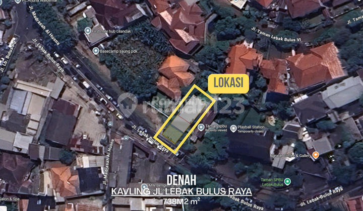 Commercial Plot of Vacant Land by Main Road for Padel, Office, Culinary near MRT Lebak Bulus, South Jakarta