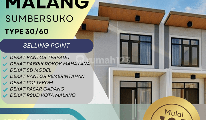 Rumah Subsidi Murah Dekat Dispenduk Kota Malang 1