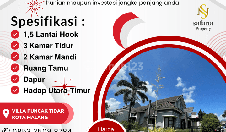 Dijual Rumah Lokasi Villa Puncak Tidar Malang  2