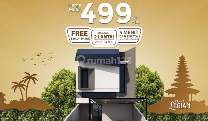 Rumah Promo 2 Lantai Konsep Villa Bali Harga 499 Jutaan 1