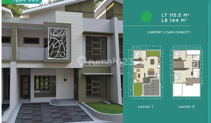 Rumah baru dan cantik siap huni di pusat kota Depok  2