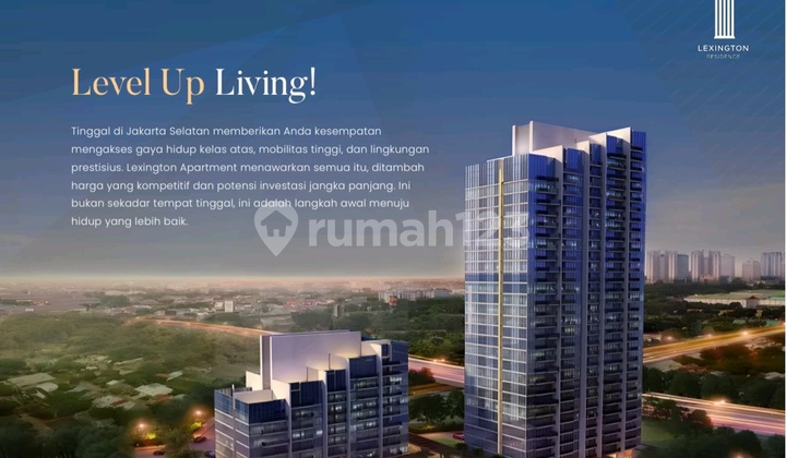 Lexington Residence Hanya Bayar Rp.25jt Lsg Huni Dekat Pondok Indah Jakarta Selatan