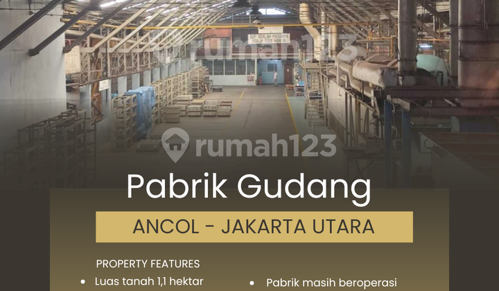 Pabrik 1,1 Hektar DI Bawah NJOP, Ancol - Jakarta Utara