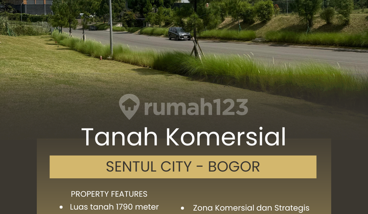 Tanah Komersial 1700 Meter di Sentul City, Bogor - Jawa Barat