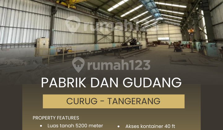 Factory and Warehouse 5200 Meters, Curug Tangerang Banten Factory and Warehouse 5200 Meters, Curug Tangerang Banten