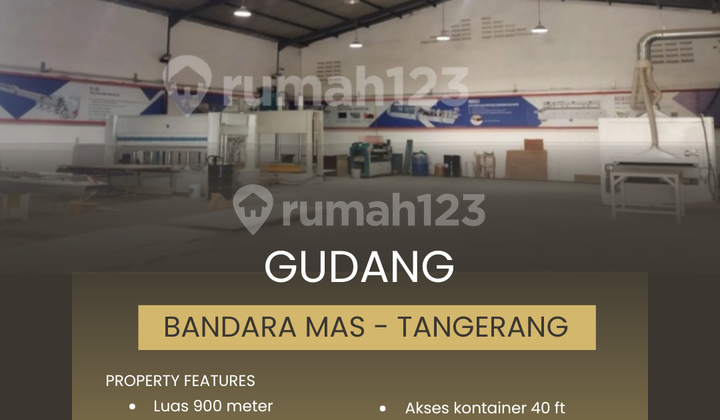 Gudang 900 Meter Pergudangan Bandara Mas Tangerang