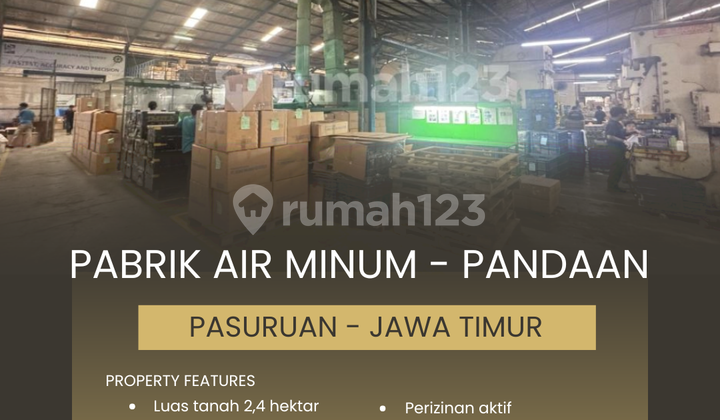 Pabrik Air Pandaan 2.4 Hektar, Pasuruan Jawa Timur 