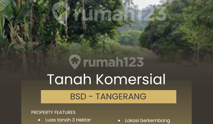 Tanah Komersial 3 Hektar di Bsd - Tangerang Tanah Komersial 3 Hektar di Bsd - Tangerang