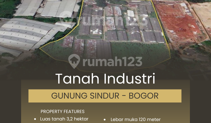Tanah Industri 3,2 Hektar di Gunung Sindur - Bogor