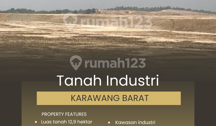 Tanah Industri 12,9 Hektar Kawasan Industri Karawang Barat