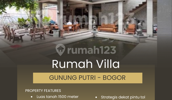 Rumah Villa 1500 Meter di Gunung Putri, Bogor - Jawa Barat