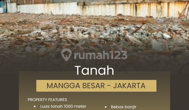 Tanah 1000 Meter Strategis di Mangga Besar - Jakarta Barat Tanah 1000 Meter Strategis di Mangga Besar - Jakarta Barat