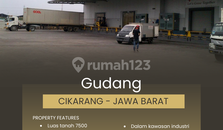 Gudang 7500 Meter Kawasan Industri Cikarang, Bekasi - Jawa Barat Gudang 7500 Meter Kawasan Industri Cikarang, Bekasi - Jawa Barat