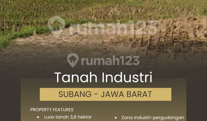 Tanah Industri 3,8 Hektar di Pagadengan, Subang - Jawa Barat Tanah Industri 3,8 Hektar di Pagadengan, Subang - Jawa Barat