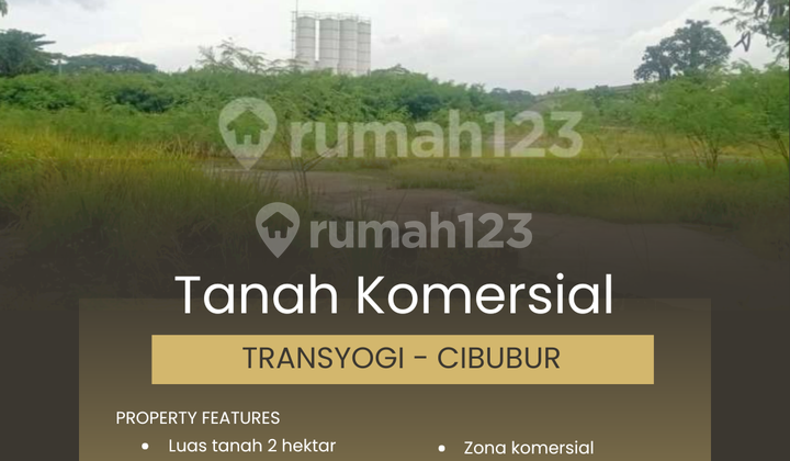 Tanah Komersial 2 Hektar di Transyogi - Cibubur, Jawa Barat