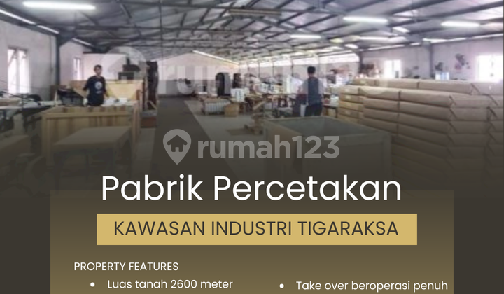 Pabrik Percetakan Aktif 2600 Meter di Kawasan Industri Tangerang Pabrik Percetakan Aktif 2600 Meter di Kawasan Industri Tangerang
