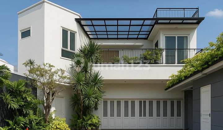 Modern Tropical House with Roof Top in Pondok Indah