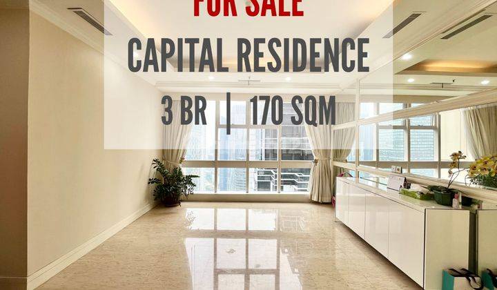 Apartement The Capital Residence Jual Cepat, 3Br, 170 Sqm, Furnished, Ready To Move In, Nice Interior Design, Direct Owner 1