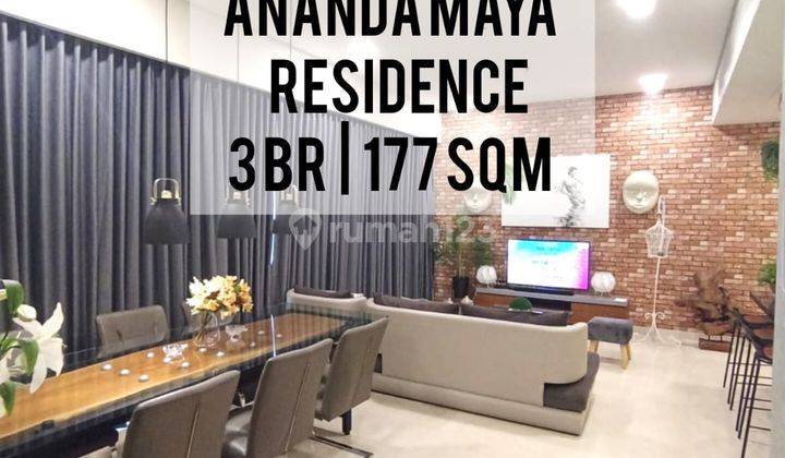 Apartemen Anandamaya Residence Disewa, 3 Br, 177sqm, Furnished, Ready To Move In, Direct Owner, Yani Lim 08174969303 1