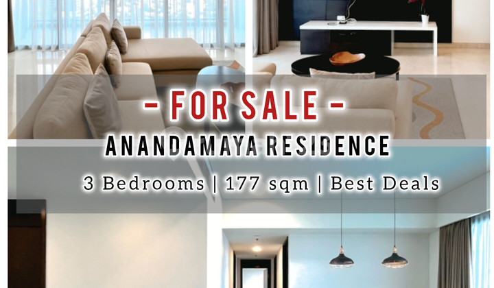 Jual Apartemen Anandamaya Sudirman, 3Br 177Sqm Pesfect For Invest
