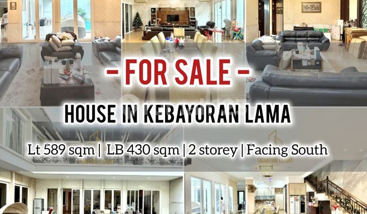 Cheapest House for Sale in Senayan Area, 2 Floors, Land Area 589 Sqm Building Area 430 Sqm