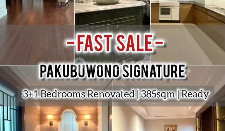 Jual Apartemen Pakubuwono Signature Renov 3 BR 385 Sqm, Pool View