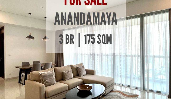 Apartemen Anandamaya Residences , 3 Br, 177 Sqm, Bagus, Furnished, Unblock View, Perfect For Investor, Get Refund From , Direct Owner 1