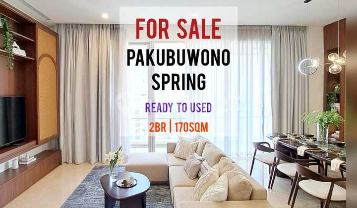 Jual Cepat Apartemen Pakubuwono Spring Baru, 2Br 170sqm Furnished