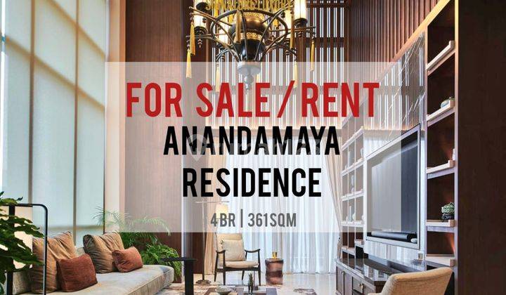 Sewa Apartemen Anandamaya Residence, 4BR, 361sqm, Baru, Furnished 1