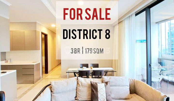 Jual Cepat Apartement District 8, Furnished, 3BR 179sqm, Bagus 1