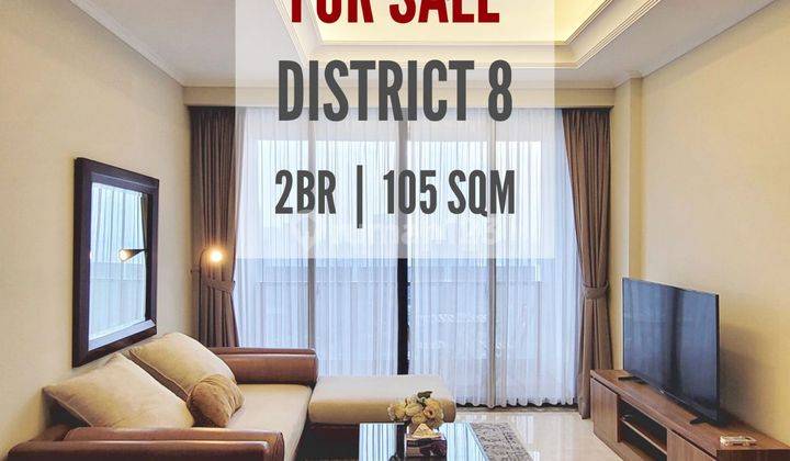 Apartement Distric 8 Senopati Scbd, , 2BR, 105sqm, Furnished, High Floor, Unblock View, Facing East, Direct Owner 1