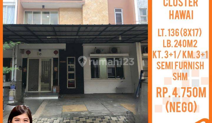 Dijual Rumah Puri Mansion Cluster Hawai , Jakarta Barat 1