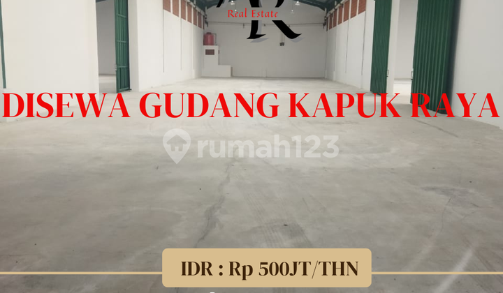 For rent quickly, warehouse in Kapuk Raya, Penjaringan, North Jakarta
