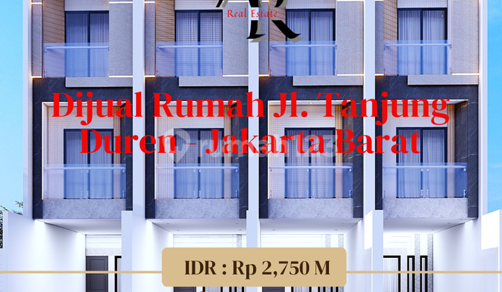 Dijual rumah brand new Jl. Tanjung duren barat jakarta barat
