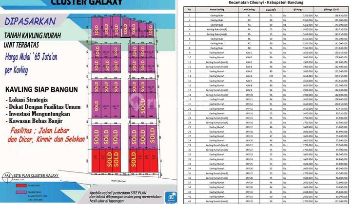 Dijual Tanah Di Jl. Kp Cikoneng Cibiru Wetan Kv 10 Cluster Galaxi 1