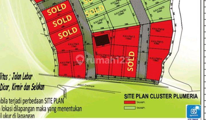 Dijual Tanah kavling di jln ciwaru 70 m² view kota bandung 1